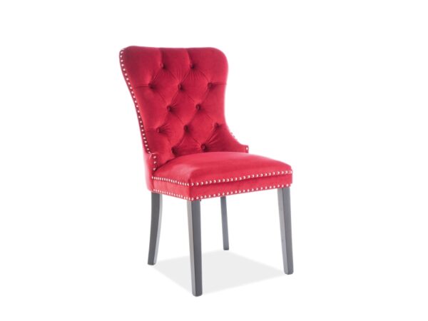 KRZESŁO AUGUST VELVET CZARNY STELAŻ/BORDO BLUVEL59