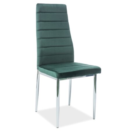 KRZESŁO H261 VELVET CHROM/ZIELONY BLUVEL78