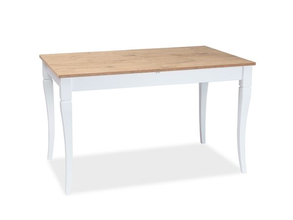 STÓŁ LUDWIK DĄB ZŁOTY CRAFT / BIAŁY MAT 125(170)x75