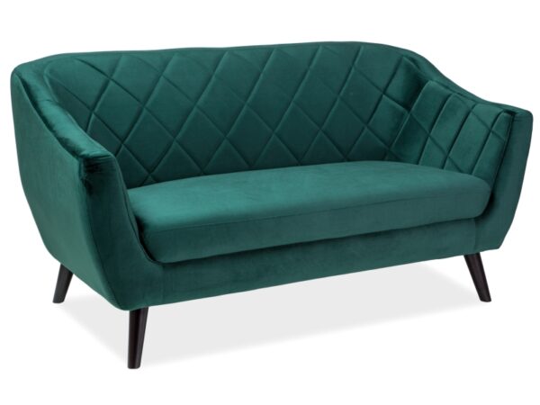 SOFA MOLLY 2 VELVET ZIELONY BLUVEL 78 / WENGE (T)