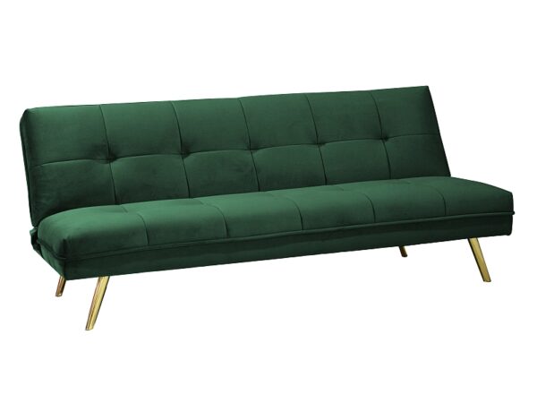 SOFA MORITZ VELVET ZIELONY TAP.142/ZŁOTY