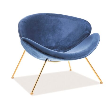 FOTEL MAJOR VELVET GRANATOWY BLUVEL 86 / ZŁOTY