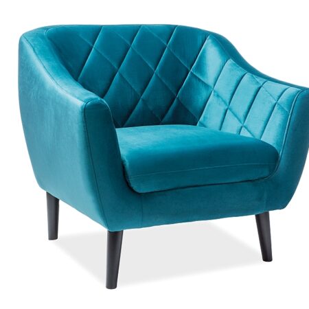 FOTEL MOLLY 1 VELVET  TUKUSOWY BLUVEL 85 / WENGE (T)