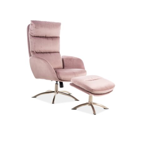 FOTEL MONROE VELVET RÓŻ ANTYCZNY BLUVEL 52