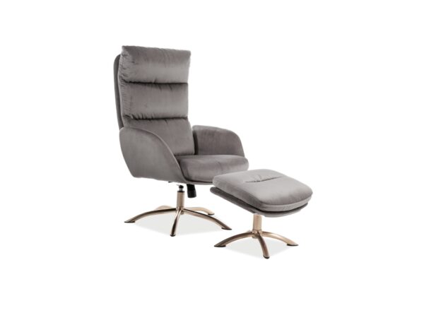 FOTEL MONROE VELVET SZARY BLUVEL 14