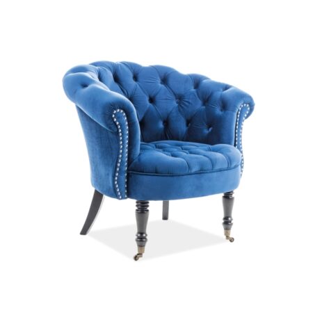 FOTEL PHILIPS VELVET GRANATOWY BLUVEL 86