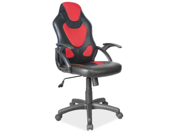 FOTEL OBROTOWY Q-100 CZARNY/CZERWONY