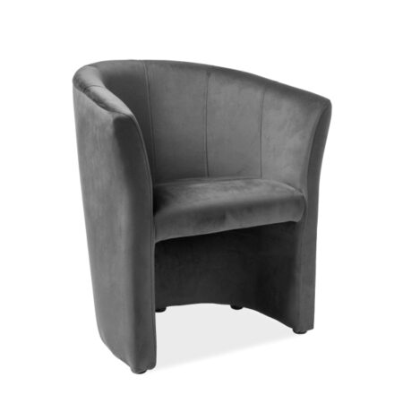 FOTEL TM-1 VELVET BEŻOWY BLUVEL 28/ WENGE