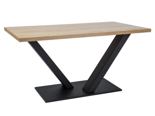STÓŁ VECTOR OKLEINA NATURALNA  DĄB/CZARNY150x90