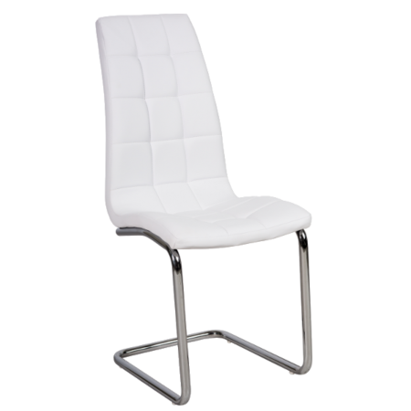 KRZESŁO H103 CHROM/BIAŁY EKOSKÓRA