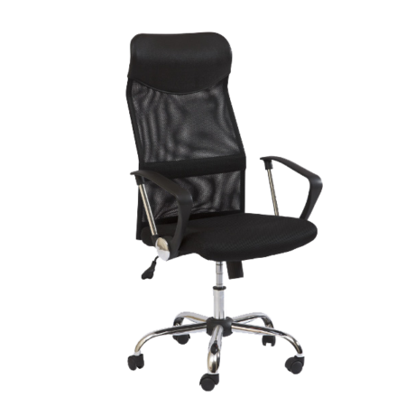 FOTEL OBROTOWY Q-025 CZARNY